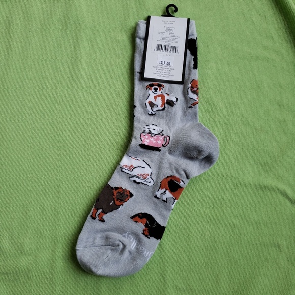 VERA BRADLEY DOG SHOW DOGS CREW SOCKS 2-PAIRS:NWT - Picture 5 of 10